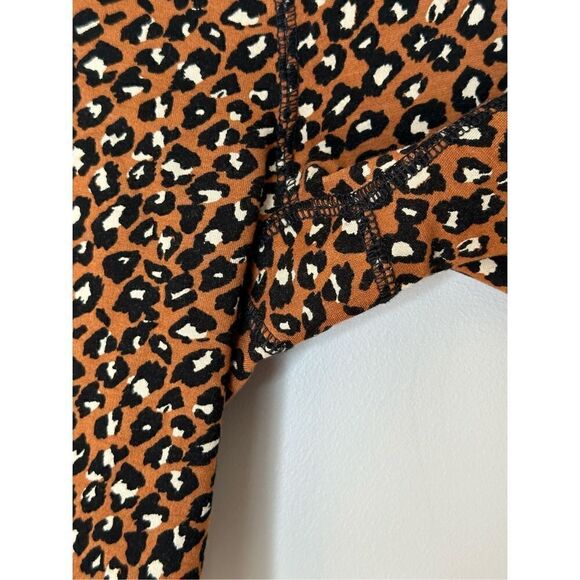 Free People Lucky Strike Leopard Zipper Front Biker Shorts Size XS - Picture 3 of 6